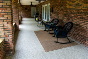 Concrete patio resurfacing with peak concrete coatings
