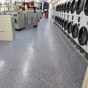 commercial floors at a laundry mat