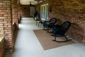 Concrete patio resurfacing with peak concrete coatings